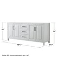 thumbnail image 5 of Wyndham Collection Wcv252580dcxsxxm70 Daria 79" Double Free Standing Vanity Cabinet - Dark, 5 of 7