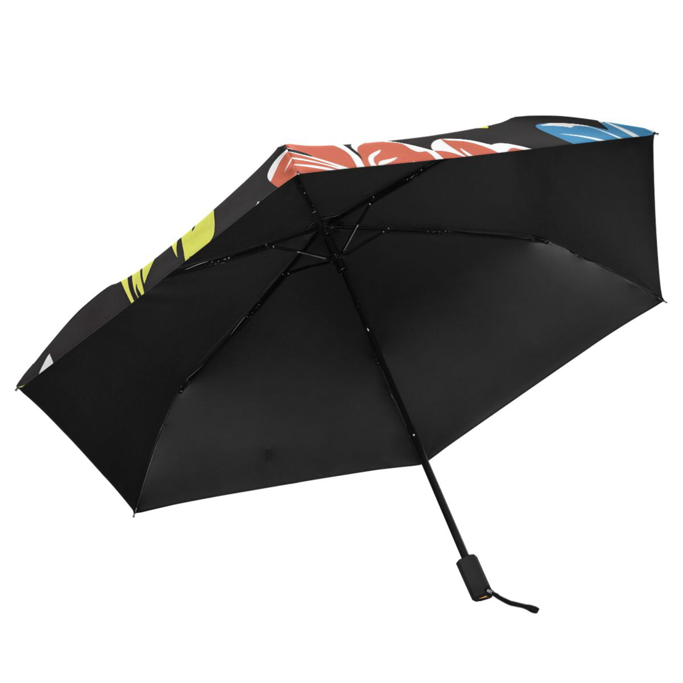 ALAZA Elegant Tropical Flower-t7 UPF 50+ Compact Folding Umbrella for Rain Travel Umbrella Packable