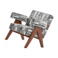 thumbnail image 1 of Silla Decorativa Silla Perezosa Muebles Sofá De Ocio Para Interior Oficina Sala De Estar Gris Algodón Lino, 1 of 8
