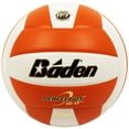 thumbnail image 1 of Baden Perfection Leather Volleyball, Orange/White, Official Size, 1 of 1