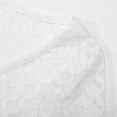 thumbnail image 7 of Womens T Shirts Ladies Solid Round Neck Short Sleeve Lace Trim Summer Basic Tee White L, 7 of 7