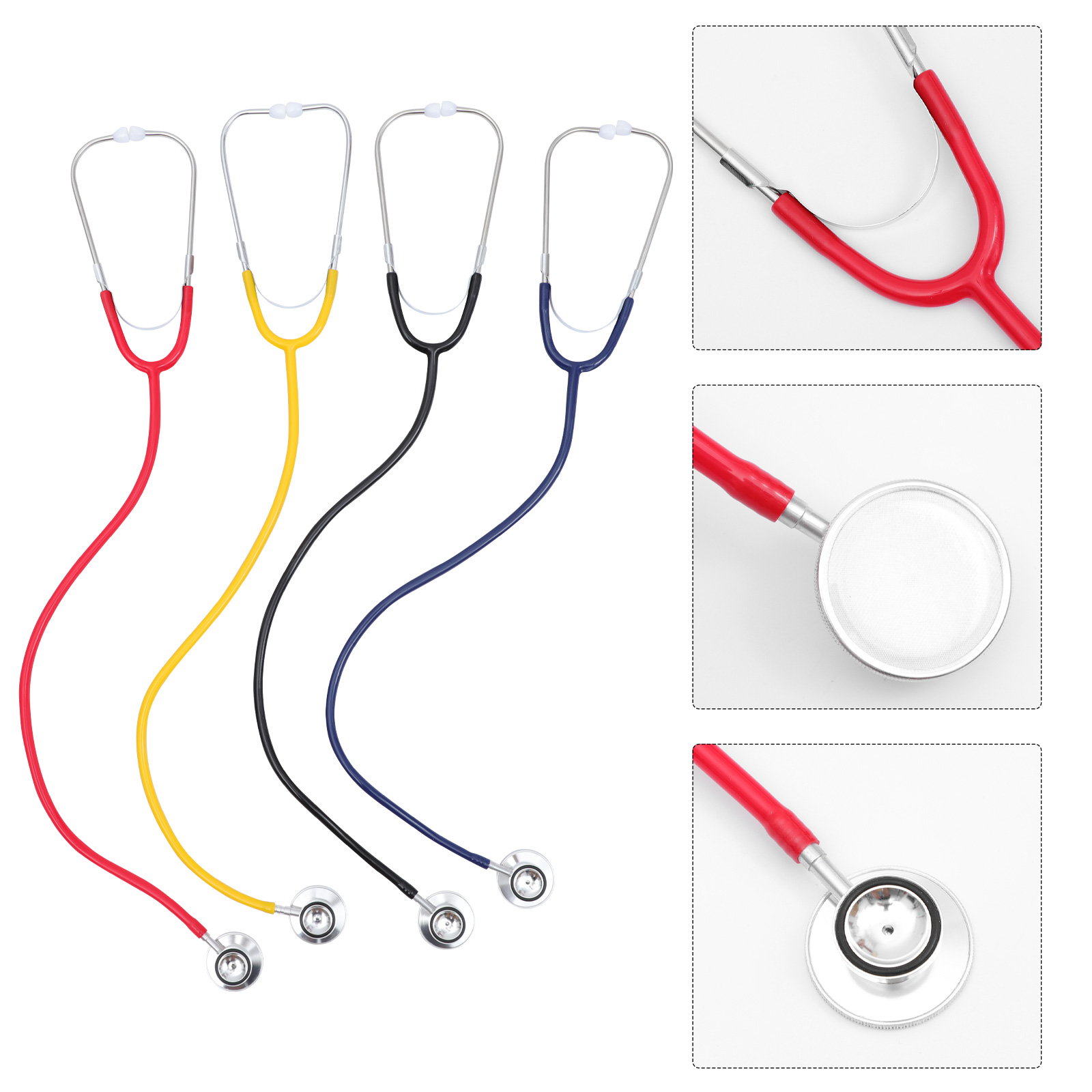 Doublesided stethoscope 1 Set 4pcs Double Side Stethoscope Single Hose