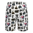 thumbnail image 6 of Kdxio Cool Camera Pattern Mens Casual Shorts - Drawstring Summer Beach Sports Shorts for Men, 6 of 9