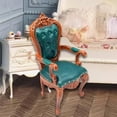 thumbnail image 1 of Silla para Casa de Muñecas perfecl Decoración DIY Muebles en Miniatura 1/12 Verde Oscuro, 1 of 8