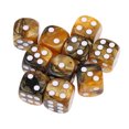 thumbnail image 2 of 10 Dados de acrílico D6 Zulema manchados Amarillo gris, 2 of 7