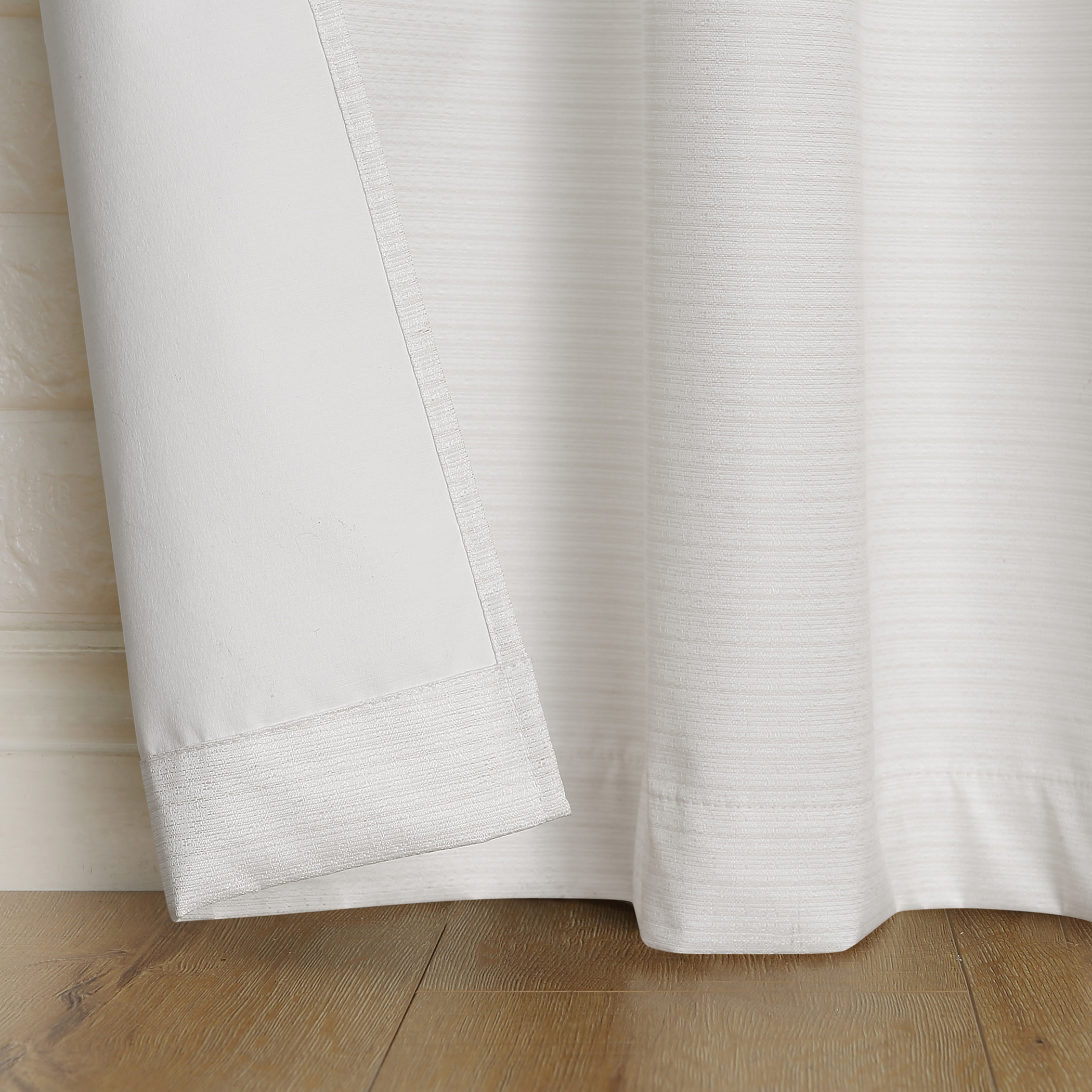 Sun Zero Arlo 2-Piece Room Darkening Curtain Panel Pair, Pearl photo 3