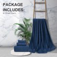 thumbnail image 2 of Beartech 4 Piece Microfiber Bath Towel Set,700GSM Family-sized Towel Set ,Quick Dry & Less Lint,Highly Absorbent,Ultra Soft Shower Towel For Bathroom Hotel-Navy Blue, 2 of 8