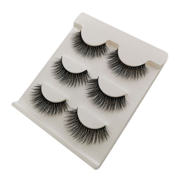 SHIDISHANGPIN, 3 pares, 27 estilos, pelo de visón falso 3D, pestañas postizas suaves, esponjosas, gruesas, pestañas postizas hechas a mano, maquillaje de ojos Tan Jianjun unisex