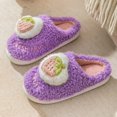 thumbnail image 2 of Vedolay Women's Shoe Plush Warm Slip On Slipper Flats Comfortable Casual Winter Shoes Purple,39, 2 of 5