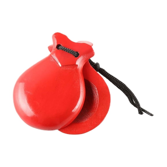 BJBSJSZ 2 Pack Spanish Castanets Flamenco with String Traditional Wood Hand Percussion Castanets for Adults Kids Music Instrument Spain Souvenir Gift