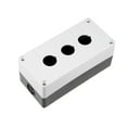 thumbnail image 1 of Caja de control de interruptor de botón de presión 22mm 3 agujeros para botones negro y blanco, 1 of 4