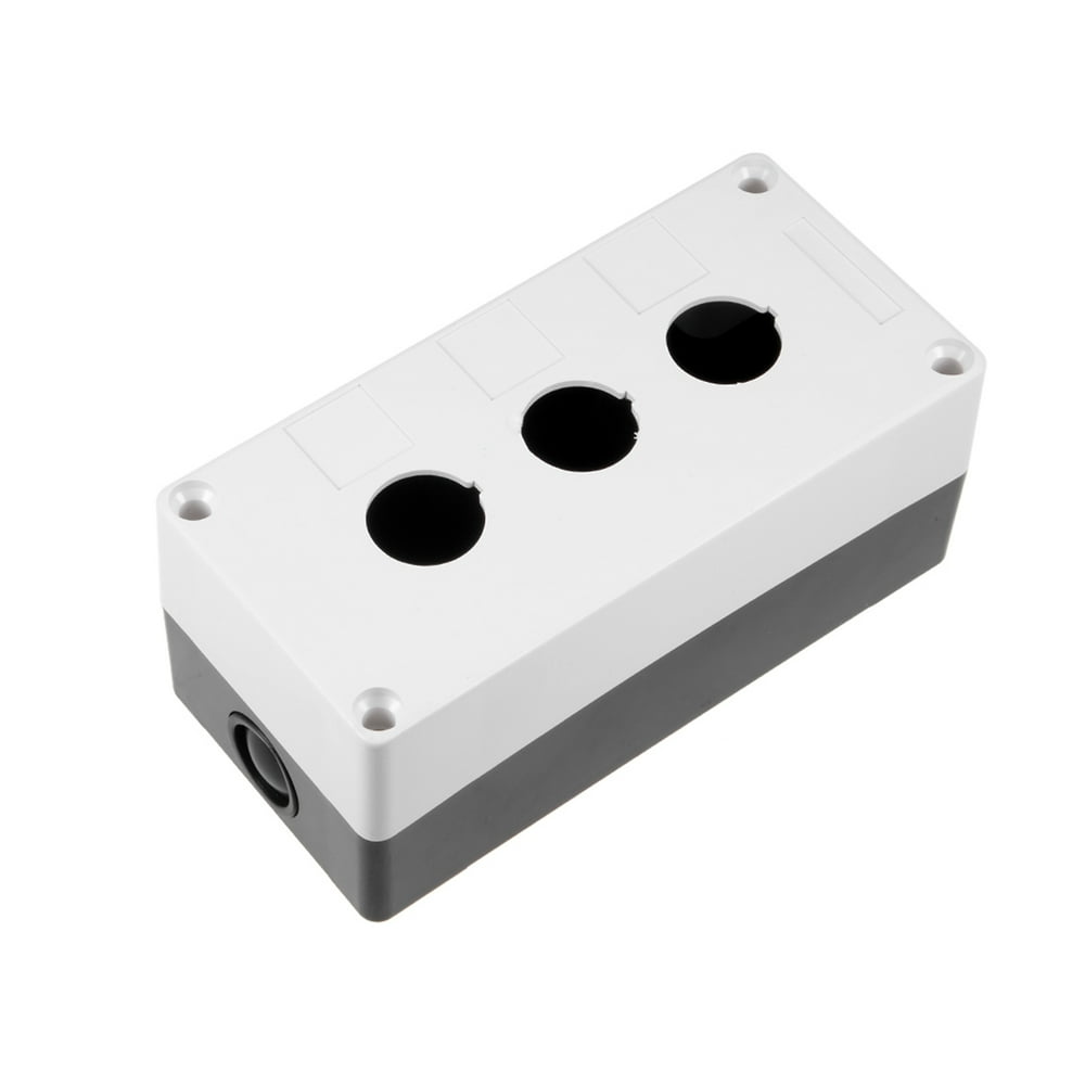 Push Button Switch Control Station Box 22mm 3 Button Holes Black and