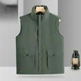 thumbnail image 5 of Men's Autumn/Winter Thickened Warm Solid Color Down Cotton Vest, 5 of 8