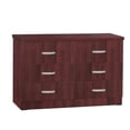 thumbnail image 1 of Pemberly Row Commode Moderne à 6 Tiroirs en Bois d'Ingénierie, Acajou, 1 of 5