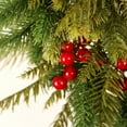 thumbnail image 5 of Christmas Wreath, 20 LED 16 Inch Spruce Berries Pine Cone Garland Artificial Holly Leaves Xmas Wreath for Home Party Indoor and Outdoor Use, 5 of 6