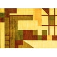 thumbnail image 1 of Ahgly Company Machine Washable Indoor Rectangle Oriental Yellow Modern Area Rugs, 5' x 8', 1 of 4