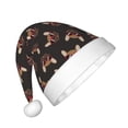 thumbnail image 2 of Vsdgher Bulldog with Sunglasses Christmas Hat, Santa Hat for Kids Xmas Holiday Hat Red Classic Christmas New Year Festive Party Supplies, 2 of 6