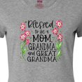 thumbnail image 4 of Inktastic Blessed to Be a Mom, Grandma, and Great Grandma Pink Flowers Women's T-Shirt, 4 of 5