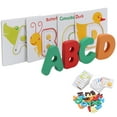Alphabets Cards Set Wooden Letters Animal Card Board Matching Puzzle