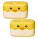 thumbnail image 5 of WORGEOUS 2 jaboneras de barra con tapa, escurridor de jabón de pato lindo, contenedor de plástico para jabón con tapa, caja de jabón desmontable para baño, ducha, hogar, camping, viajes, 5 of 8