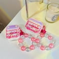 thumbnail image 1 of For AirPods Pro 2 Gen/1/2/Pro/3rd Gen 2021 Shockproof Cute Pink Kirby Pearl Bracelet Case Cover, 1 of 5
