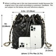 thumbnail image 2 of Poppy Womens Leather Quilted Crossbody Bag Handbags Purses Drawstring Bucket Shoulder Bag Satchels Messenger Bag, 2 of 5