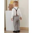 thumbnail image 6 of Baby Boy Clothes Suits 3-24 Months Gentleman Outfit Dress Romper Beret Hat Suspender Pants Tie Set, 6 of 14