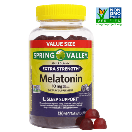 Spring Valley Vegetarian Melatonin Gummies, 10 mg, 120 ct