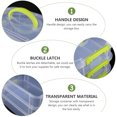 thumbnail image 5 of KONTONTY Transparent PP Storage Box with Lockable Buckles for Kitchen Organization and Secure Food Storage, 5 of 8