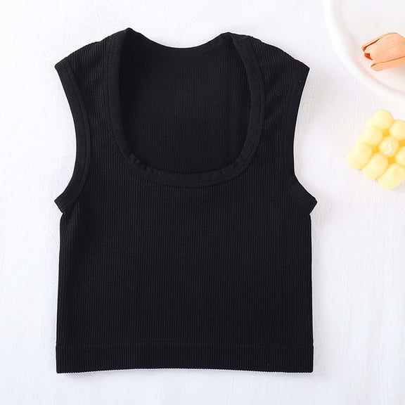 Snorda Black Tank Tops for Women Wide Strap Crew Neck Basic Camisoles Lightweight Soft Stretch Fabric for Layering, Everyday Casual Wear and Outdoor Activities