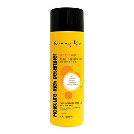 Sunny Isle Kids Care Moisture-Rich Leave-In Detangler - Non-Greasy, Paraben-Free - 8oz