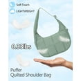 thumbnail image 6 of Bloomr Bag - Small Crescent Puffer Purse Shoulder Bag for Women, Nylon Quilted with Adjustable Shoulder Strap, Puffy Bag, 6 of 14