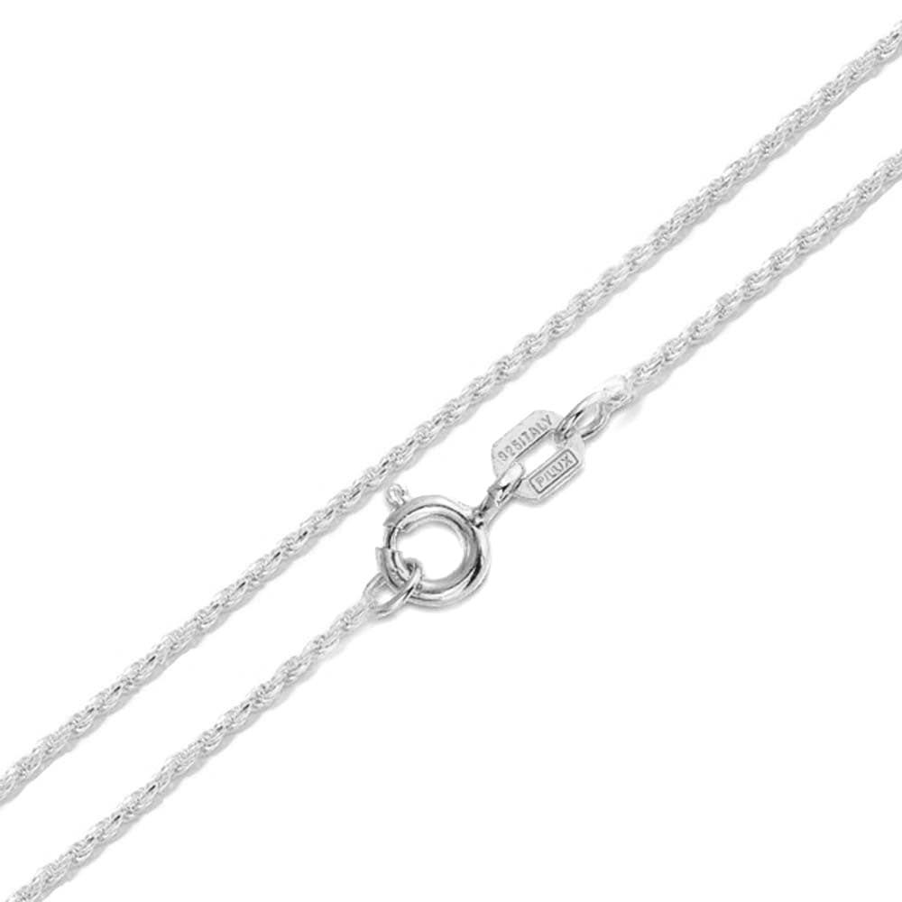 Bling Jewelry Thin 2MM 030 Gauge Strong 925 Sterling Silver Rope Link