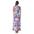 thumbnail image 3 of Womens Floral Elbow Sleeve Maxi Dress, 3 of 5