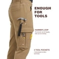 thumbnail image 2 of PULI Men’s Carpenter Work Pants Slim Fit Cargo Hiking Pants, Stretch Waterproof Outdoor Trousers with Pockets, 2 of 6