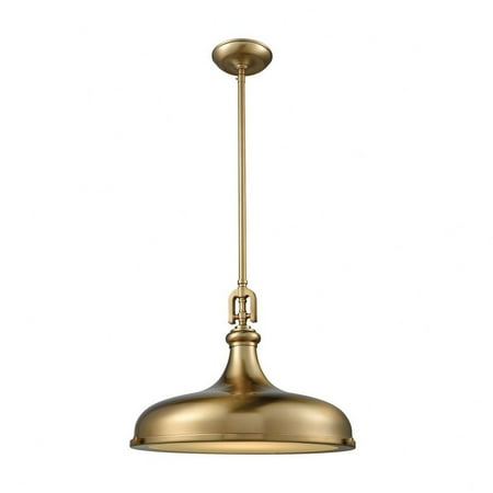 

One Light Pendant-Satin Brass Finish Bailey Street Home 2499-Bel-2973721