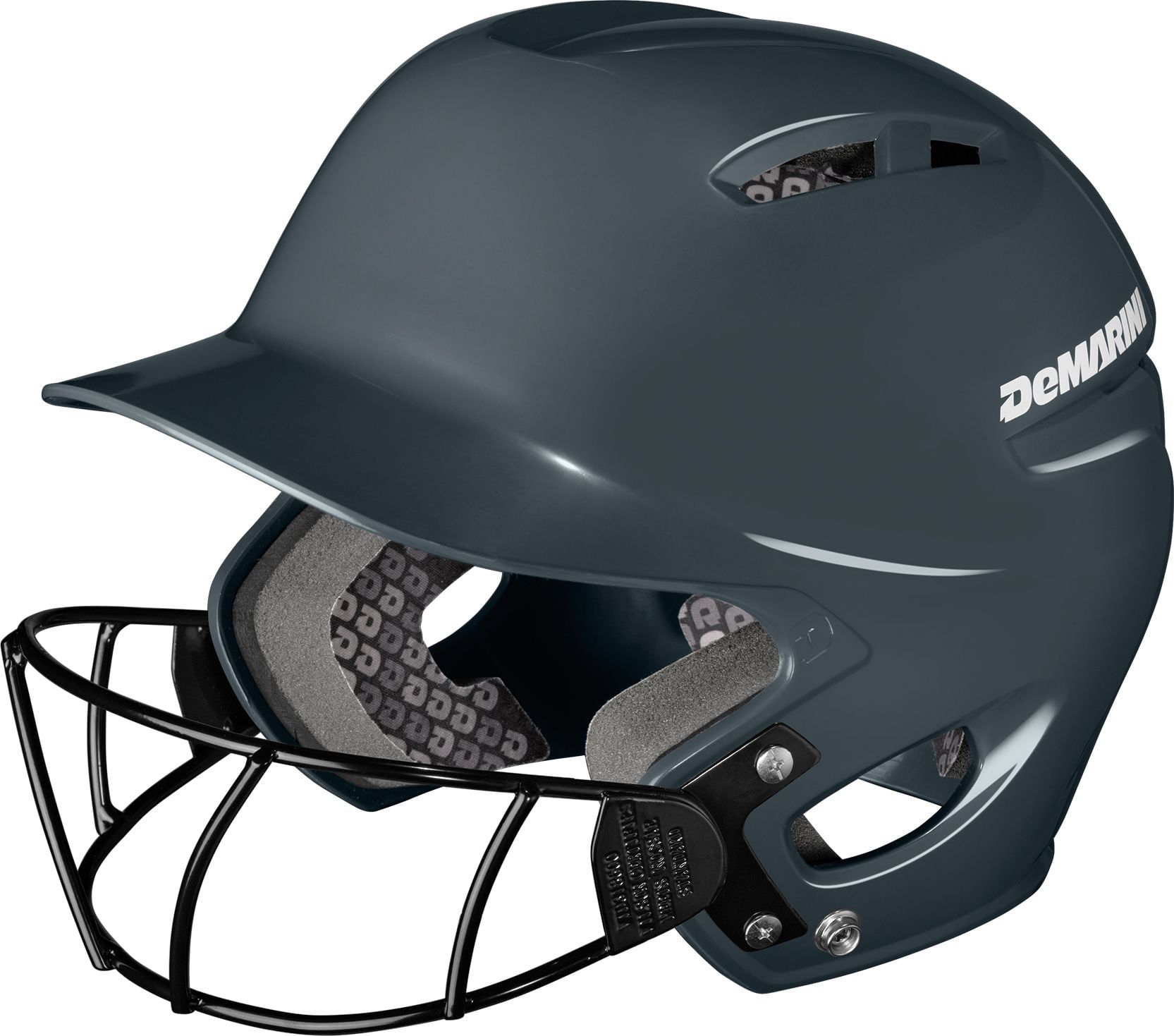 demarini paradox protege pro batting helmet with mask, charcoal, youth