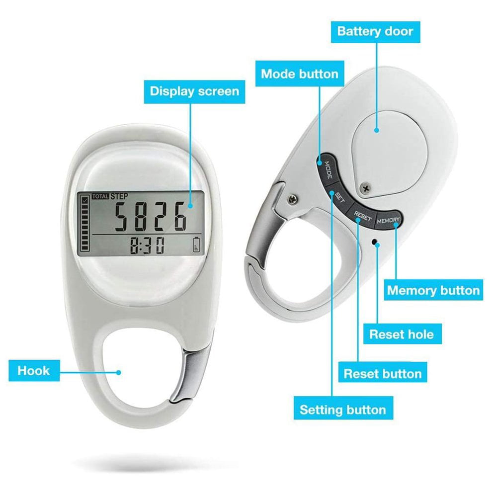 Cutogain Step Counting Pedometer Distance Calorie 3D Silent Induction Portable for Fitness