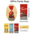 thumbnail image 3 of 25/50 bolsas de regalo con temática de coches de carreras, suministros para fiestas de coches de carreras para regalos de dulces, golosinas, bolsas de dulces para fiestas de cumpleaños de niños, 3 of 5
