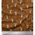 thumbnail image 1 of Soimoi Poly Georgette Fabric Triangle,Pot & Cactus Tree Print Fabric by The Yard 42 Inch Wide, 1 of 1