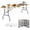 8 FT, variant on Folding Table 8 Ft Heavy Duty Fold Up Camping Working Table Indoor Outdoor Plastic Utility Party Dining Table Easy to Assemble with Lock Function White