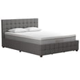 thumbnail image 4 of CosmoLiving by Cosmopolitan Elizabeth Upholstered Bed with Storage, Queen, Light Grey Linen, 4 of 8