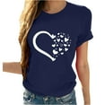 thumbnail image 2 of Delliss Women's Top heart-shaped printed short sleeved T-shirt top Loose Summer Top, 2 of 7