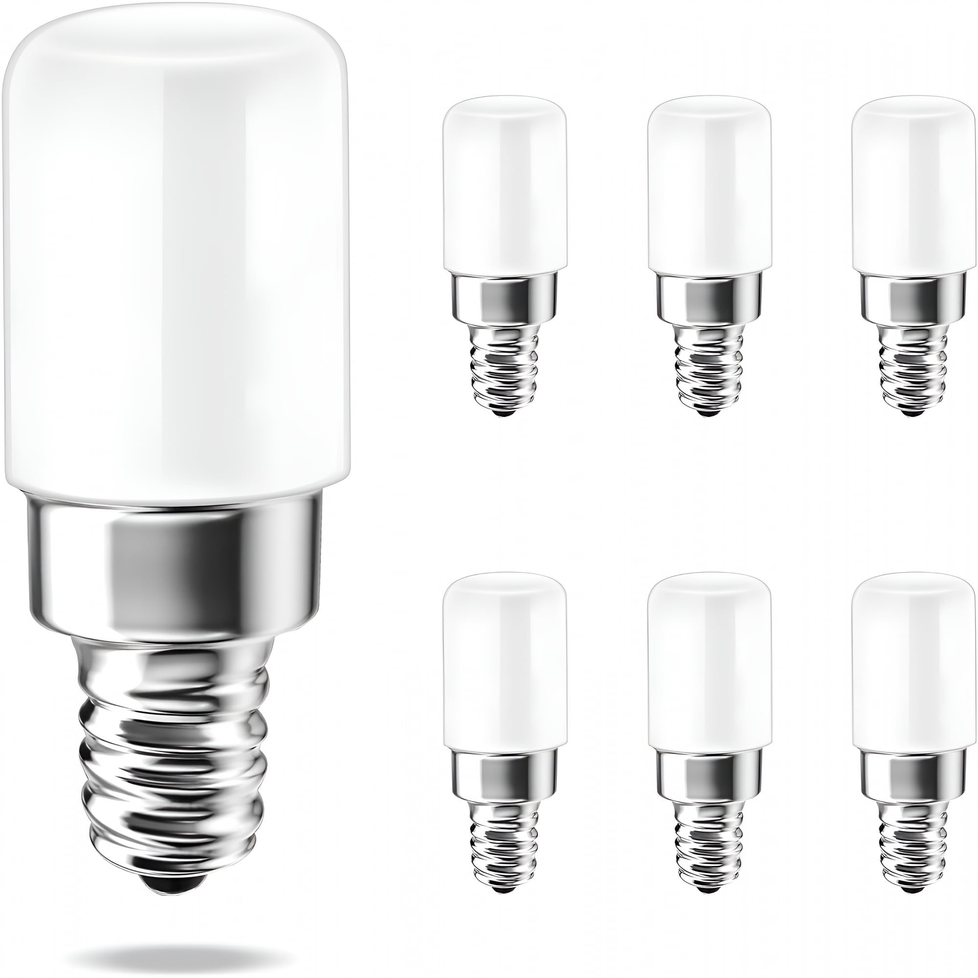 MONTERA 2026 New E12 Night Light Bulb,2W Salt Lamp Light Bulb Replacement,Mini Type B Light Bulb Equivalent 25W,Daylight White 5000K,120V E12 Edison Screw Led Bulb for Chandeliers,Non-Dimmable,6-Pack