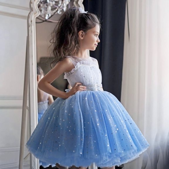 Girls Fashion Casual Birthday Dresses for Girls Toddler Flower Girl Dresses 18-24 Months