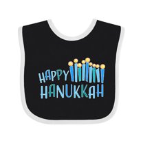 Inktastic Happy Hanukkah with Candles Boys or Girls Baby Bib