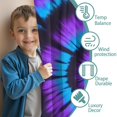 thumbnail image 3 of Blackout Kids Curtains,Blue Purple Tie Dye Pattern Childrens Insulated Curtains Set Of 2,Bedroom Essentials,Toddler Room Decor 52"x63", 3 of 5