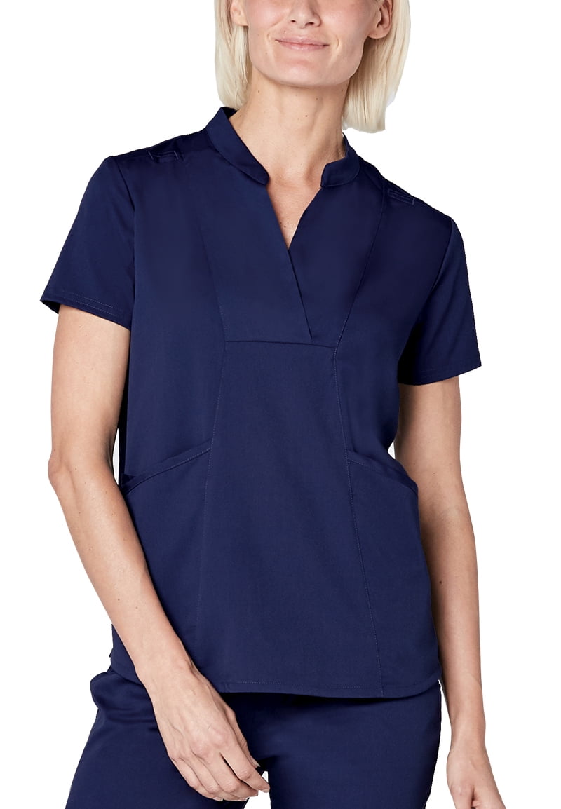 Adar Adar Pro Scrubs For Women Crossover Bib Front Scrub Top
