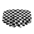 thumbnail image 5 of Black and White Checkered Pattern Round Tablecloth 60"x60",Wrinkle Wipeable Table Cloth for Kitchen Dining Room Picnic Patio Party, 5 of 6