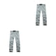 thumbnail image 1 of Qarigey Pantalones de verano 2 en 1 para hombre, senderismo, viajes, secado rápido, pantalones desmontables, montañismo, cintura elástica, gris claro L 2piezas, 1 of 6